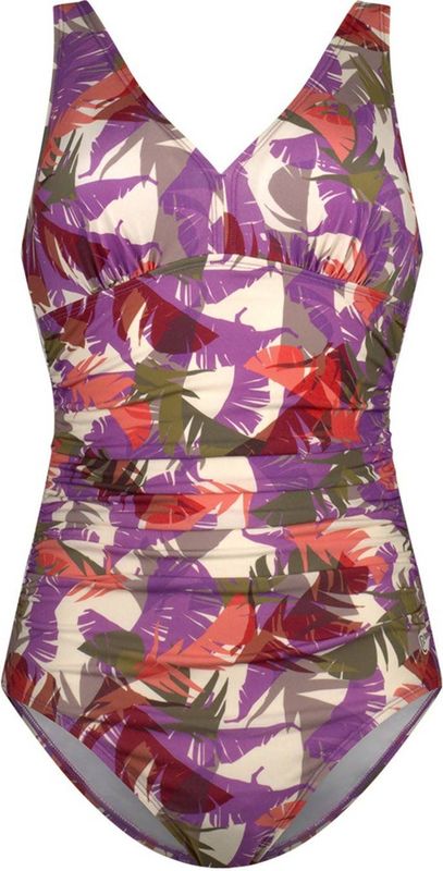 ten Cate Swim Tweka badpak paars/roze/ecru