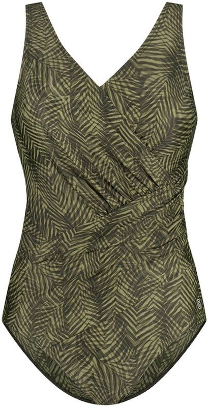 Ten Cate - Dames Corrigerend Badpak - Groen - Soft Cup - Bladeren Print