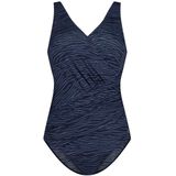 Badpak soft cup v-neck zebra stripe blue