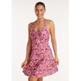 ten Cate Beach TC WOW Strandjurk Roze/Offwhite/Paarse