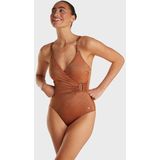 Buckle - Badpak - Warm Caramel - V-hals - Voorgevormde Cups