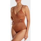 Buckle - Badpak - Warm Caramel - V-hals - Voorgevormde Cups