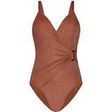 Buckle - Badpak - Warm Caramel - V-hals - Voorgevormde Cups