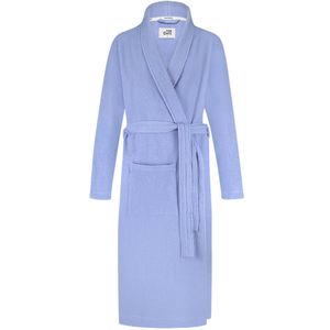 Badjas - Lavendelblauw - Wafelstructuur - 100% Biologisch Katoen