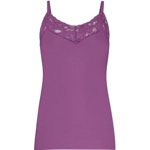 spaghetti top met kant v-neck purple orchid
