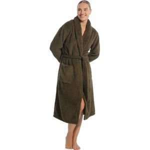 ten Cate fleece badjas olijfgroen