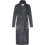 Ten Cate badjas Basics dark grey stripe - S