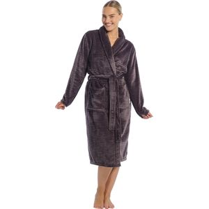 Ten Cate badjas Basics dark grey stripe - S