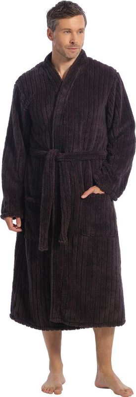 ten Cate fleece badjas donkergrijs