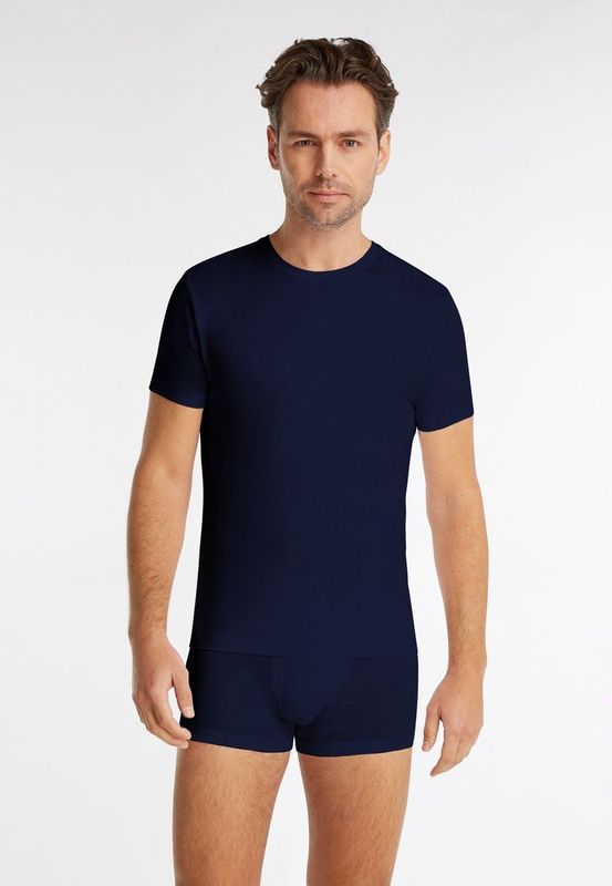T-shirt - Navy - Heren - TENCEL™ Modal - Ronde Hals - Comfortabele Pasvorm