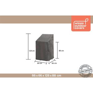 Winza Outdoor Covers - Premium - beschermhoes stapelstoelen - stapelstoelhoes - Afmeting : 66x66x128/88 cm - 2 jaar garantie - weerbestendige stapelstoelhoes - tuinstoel beschermhoes - tuinmeubelhoes stapelstoelen - outdoor stoelhoes - tuinmeubelen