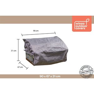 Winza Outdoor Covers - Premium - beschermhoes BBQ Build-in - Afmeting : 90x67x31 cm - Hoes voor inbouw BBQ - Waterdicht - kleurecht - 2 jaar garantie