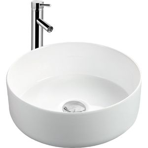 Waskom bws opbouw keramiek rond 36x36x12 cm wit