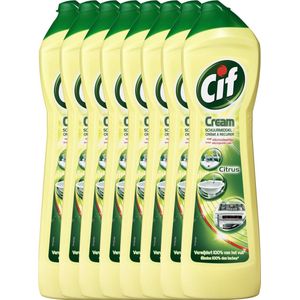 Cif Citroen Cream - 8 x 500 ml - Schuurmiddel - Voordeelverpakking