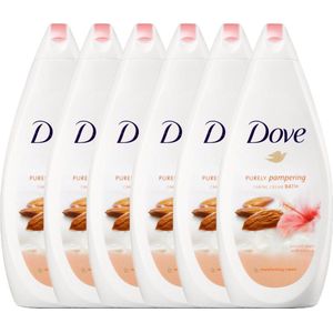 Dove Purely Pampering Amandel Badcreme - 6 x 750 ml - Voordeelverpakking