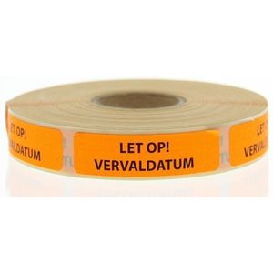 Strooketiket let op vervaldatum
