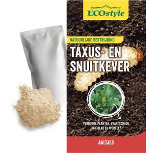 ECOstyle 25 mln Aaltjes H tegen Larven Taxus- en Snuitkever - Bestrijdingsmiddel - Natuurlijk & Biologisch - Voor Bodemtemperatuur hoger dan 12°C - Werken 24 uur per Dag - 50 m2