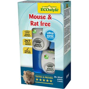 ECOSTYLE MOUSE & RAT FREE 80M² DOUBLE PROTECT - 1 KAMER