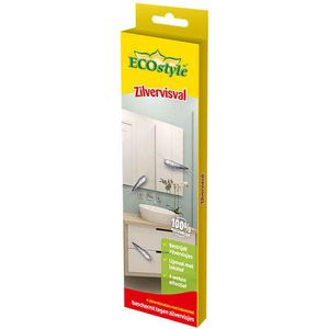 ECOstyle Zilvervisjes Lijmval Bestrijdingsmiddel met Lokstof - Douche, Keuken & Badkamer - Ook voor Spinnen & Pissebedden - 4 Weken Effectief - 100% Natuurlijk - 4 Stuks