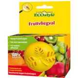 ECOstyle Fruitvliegval Lokmiddel voor Fruitvliegen - Val met Lokmiddel - 4 tot 6 Weken Effectief - Bevat 1 navulbare Val