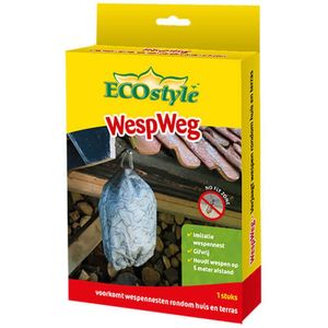 ECOstyle WespWeg Tegen Wespen - Imitatie Wespennest - Ecologisch en Vriendelijk - Houdt Wespen op 5 M Afstand