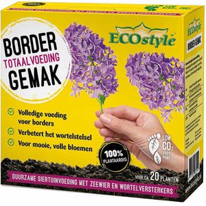 ECOstyle Border Gemak Totaal voeding voor Sierplanten - Voor Mooie Volle Bloemen - Volledige Voeding voor Borders - Voor 20 Planten - 750 GR