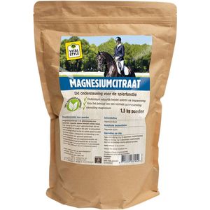 VITALstyle Magnesium Citraat - Paarden Supplement - Dé Ondersteuning Van De Spierfunctie - 1,5 kg