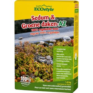 ECOstyle Sedum & Groene Daken-AZ - Onkruidvrij & Groen Dak - Betere Opname van Voedingsstoffen - 120 Dagen Voeding - 20 m2 - 1,6 KG