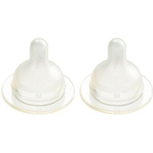 Difrax Flessenspeen Wide voor brede babyflessen - Maat Medium - 2 stuks