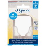 Difrax Flessenspeen Natural - Maat Medium - 2 stuks