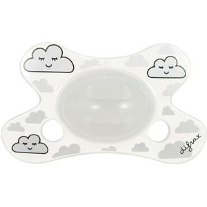 Difrax - Dental Speen - 6+ Maanden - Sterren printjes - 1 stuk - Orthodontische Fopspeen