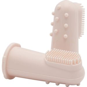 Difrax - Baby Siliconen Vingertop Tandenborstel - Roze - 5+ maanden