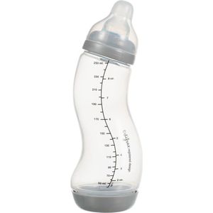 Difrax 1-2-3 Doseer Babyfles 250 ml Natural - S-Fles - Anti-Colic - Zilver - 1 stuk