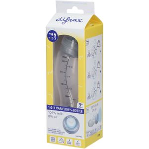 Difrax 1-2-3 Doseer Babyfles - Zilver - 1 Stuk