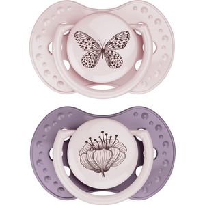 Difrax Fopspeen Dynamic Botanic Pink - Purple 6-18m 2 Speen