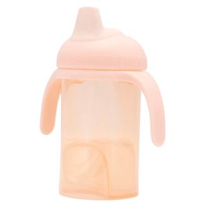 Difrax Tuitbeker Antilek 250 ml 6+ Maanden - Lichtroze - Ideale stap in de overgang van een babyfles naar een drinkbeker