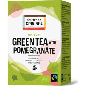 Fair Trade Original Groenethee granaatappel,bio,MH, 20x1,75g