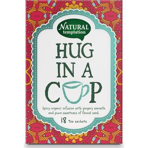 Natural Temptation Hug In a Cup Theezakjes Gember en Zoet Venkelzaad 18 stuks - cadeau - valentijn - moederdag