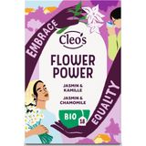Cleo's Flower Power 18x1,5g thee - biologische groene thee met jasmijn en kamille
