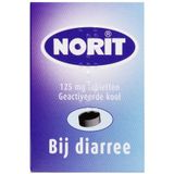 Norit Diarreeremmer 125mg - 1 x 180 tabletten