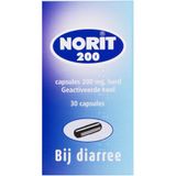 Norit Diarreeremmer 200 mg - 1 x 30 capsules
