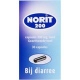 Norit Diarreeremmer 200 mg - 1 x 30 capsules