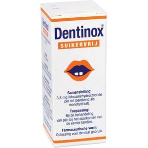 Dentinox Suikervrij Druppels Bij Doorkomen van Tandjes - 1 x 9 ml