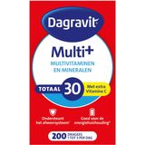 Dagravit Totaal 30 Multivitaminen - Vitamine A, C en het mineraal selenium ondersteunen het afweersysteem - 200 dragees