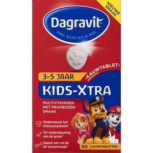 Dagravit Kids-Xtra Multivitaminen Kauwtabletten Frambozensmaak