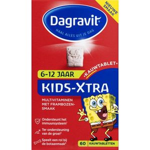 Dagravit Multi kids framboos 6-12 jaar 60 kauwtabletten