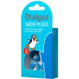 Otalgan Swim Plugs Oordoppen - Oordopjes tegen water in de oren - Blauw - 3 paar