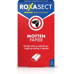 Roxasect mottenpapier (2 vellen)