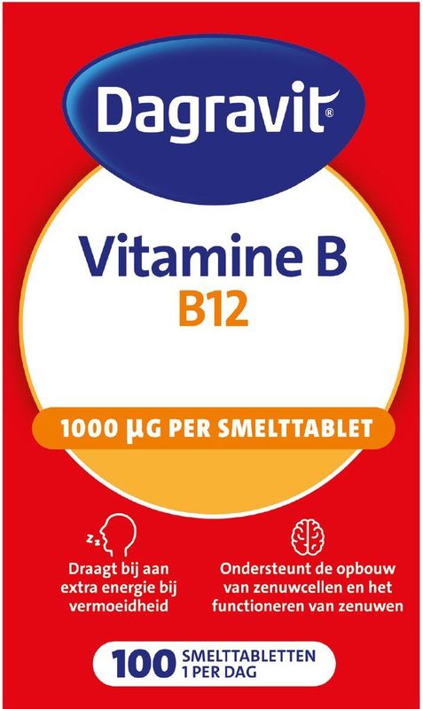 Dagravit - Vitamine B12 - Smelttabletten - Fruitsmaak - 1000µg