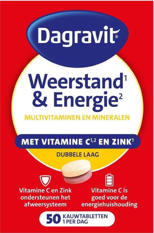 Dagravit Totaal 30 Weerstand & Energie 50 kauwtabletten